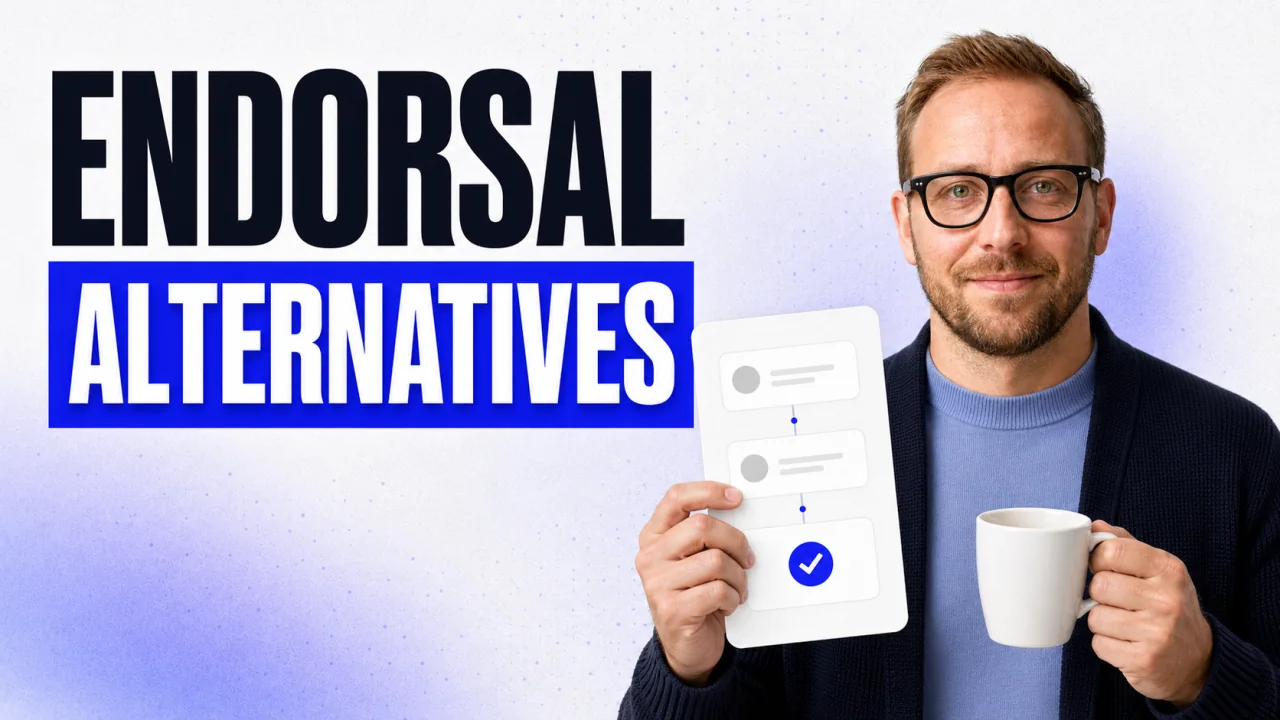 TrustFuel comparison of Endorsal alternatives with an automated review workflow and coffee cup