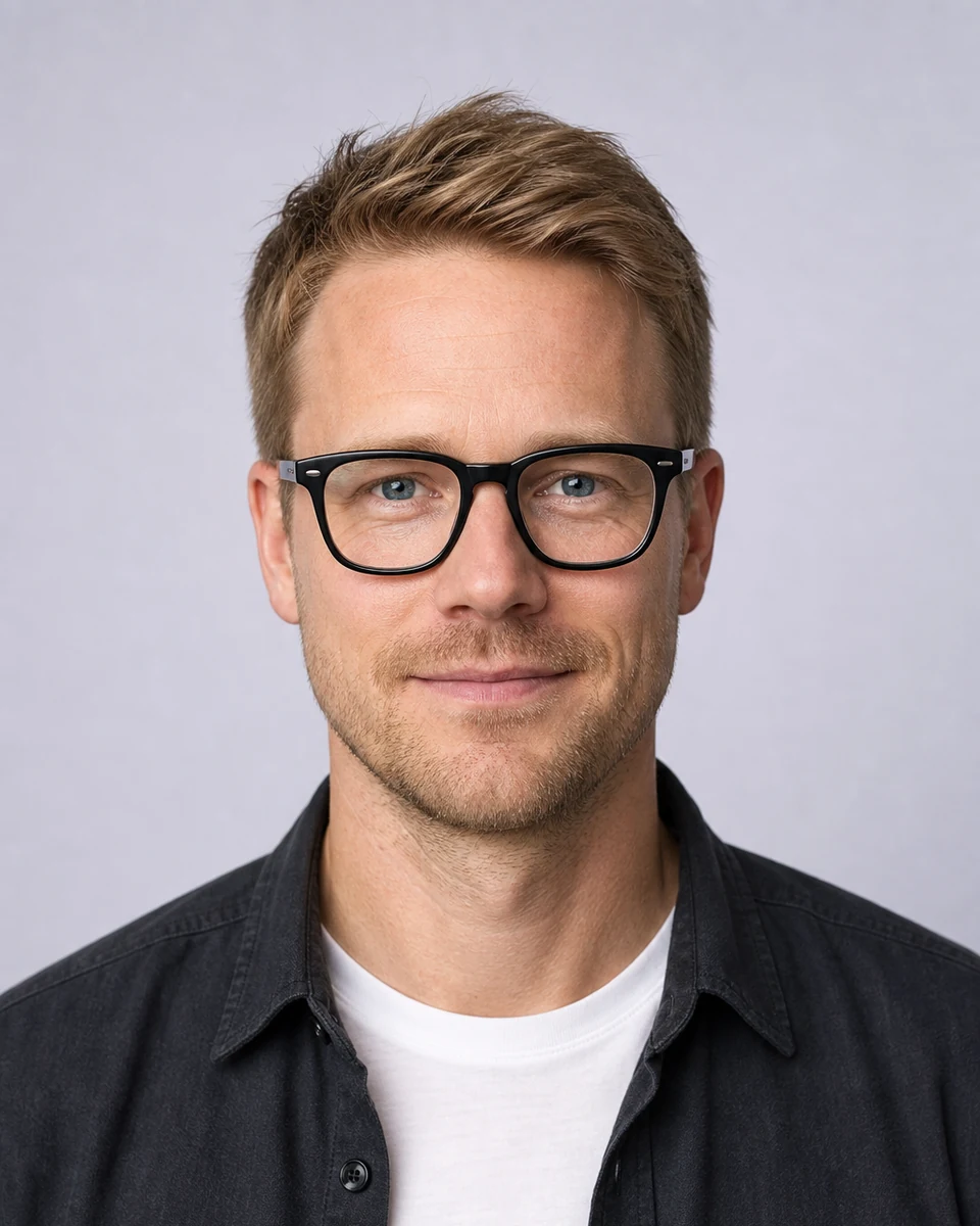 TrustFuel CEO avatar in a bright studio portrait